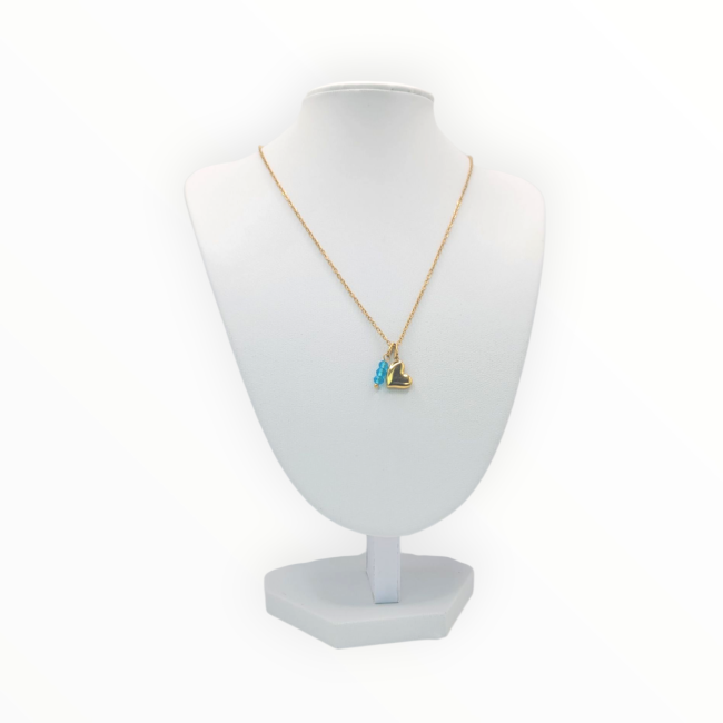 Collier pendule Divina bleu