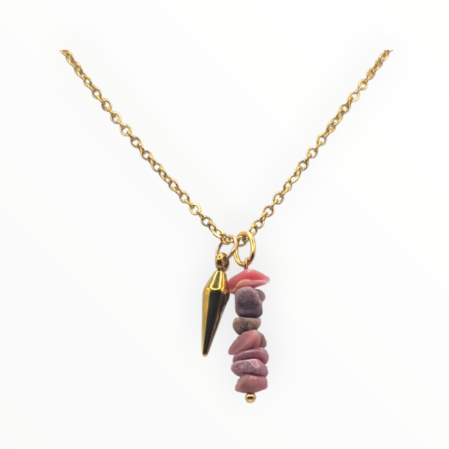Collier pendule Zélis rose
