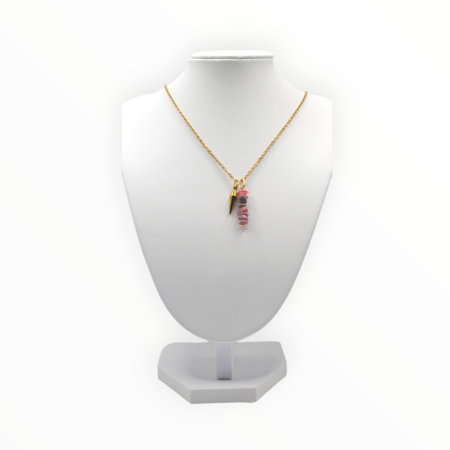 Collier pendule Zélis rose