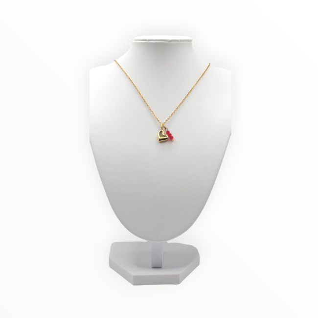 Collier pendule Divina rouge