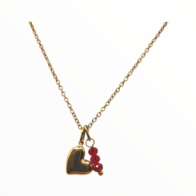 Collier pendule Divina rouge