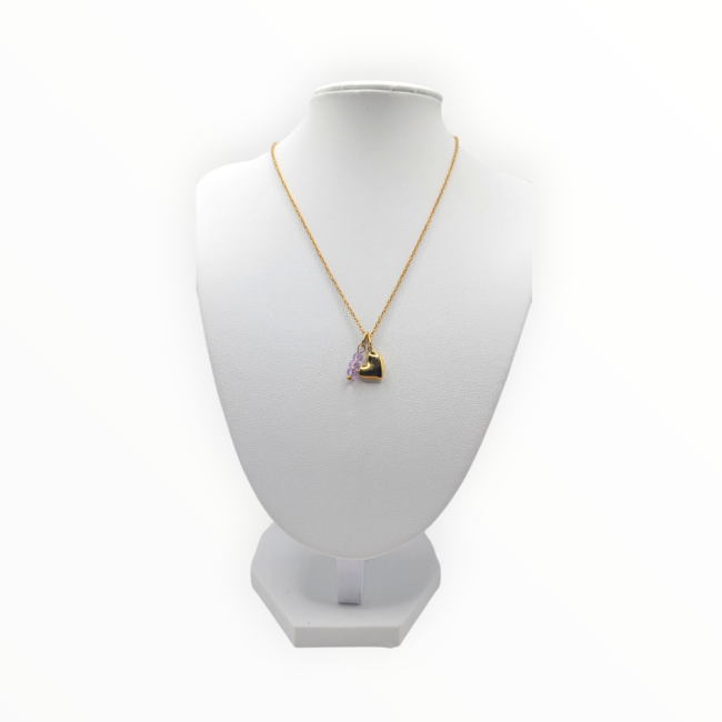 Collier pendule Divina violet