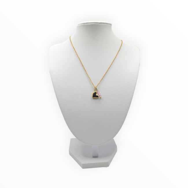 Collier pendule Divina rose