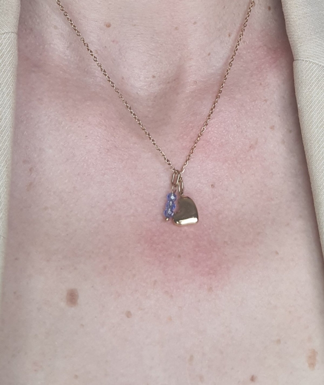 Collier pendule Divina bleu azur