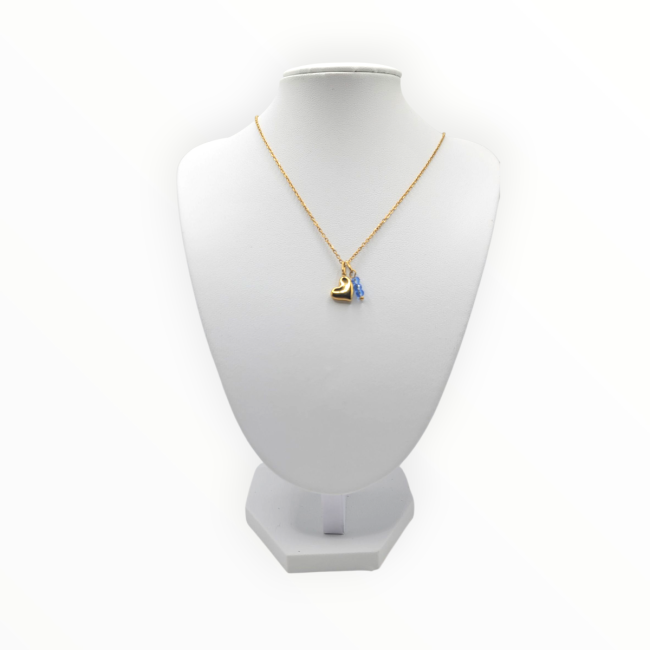 Collier pendule Divina bleu azur