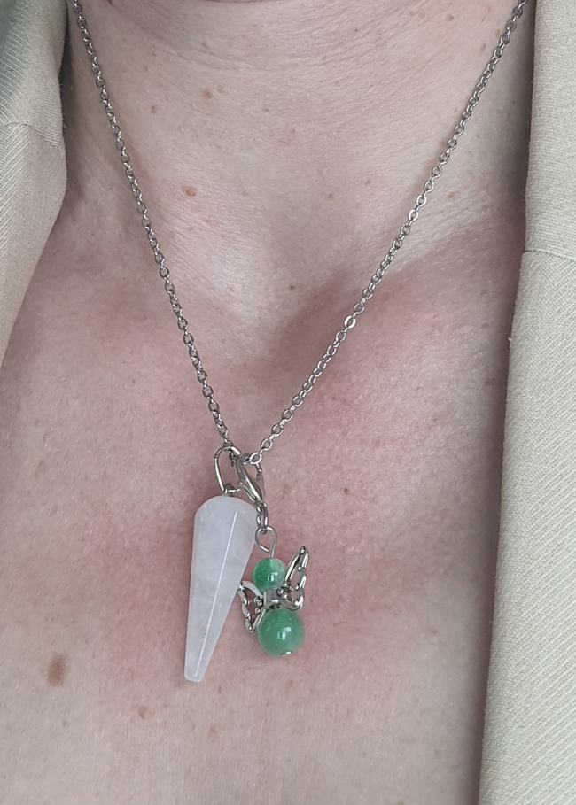 Collier pendule Angéa vert