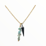 Collier pendule Solis bleu