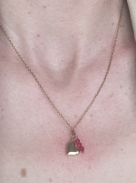 Collier pendule Divina rouge