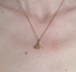 Collier pendule Divina rose